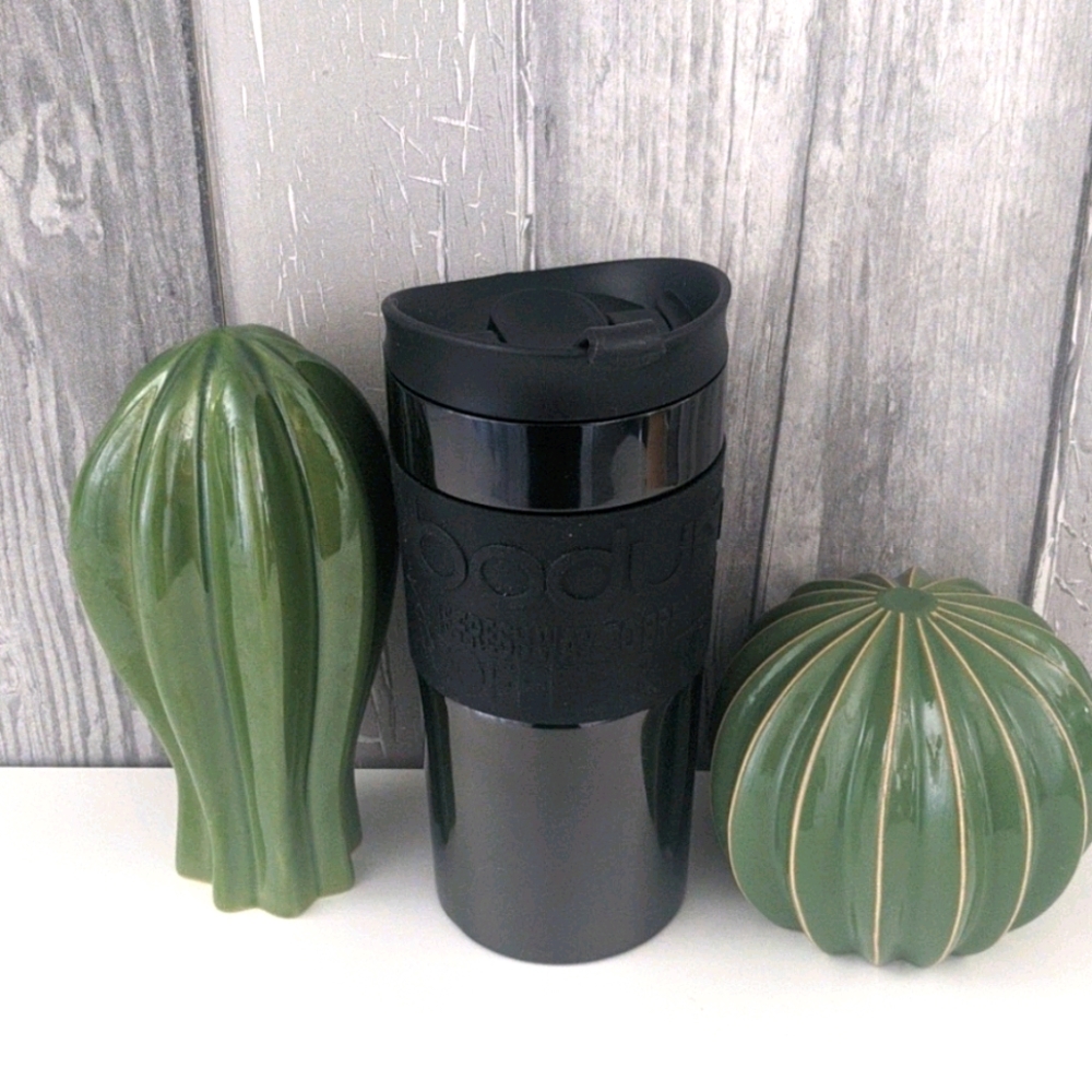 Bodum stainless travel mug black 12 oz
